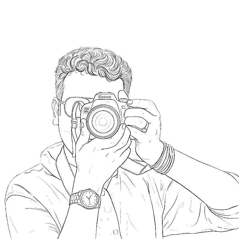 Yash Sharma: line art portrait