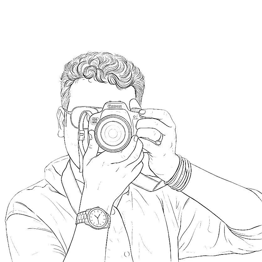 Yash Sharma: line art portrait